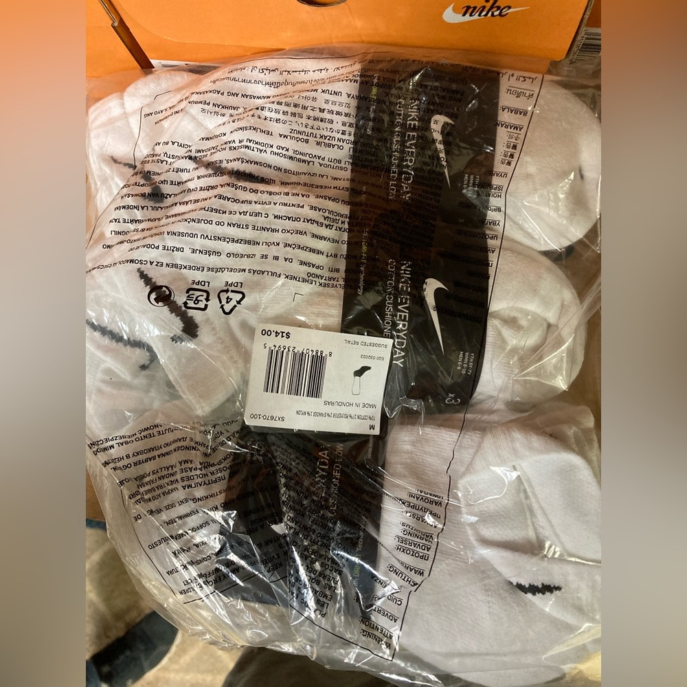Size medium Nike socks ankle socks
